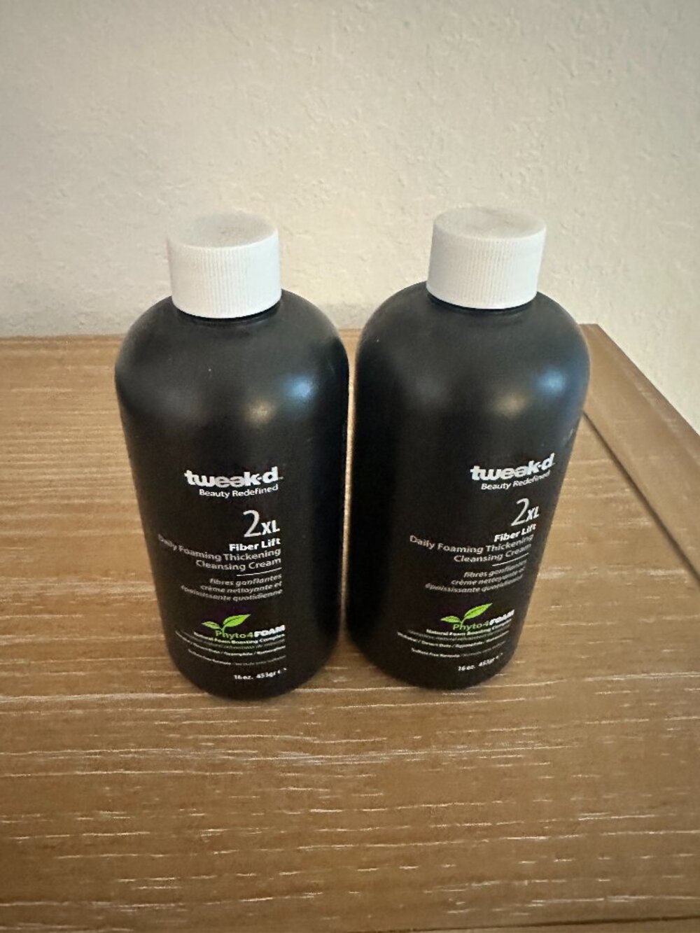 Tweak'd by Nature 2XL Fiber Lift Thickening Cleansing Cream 16oz x2 NEW